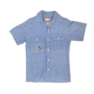 Vintage Big Mac Chambray Shirt Speedy Gonzales Embroidery JC Penney Small Medium